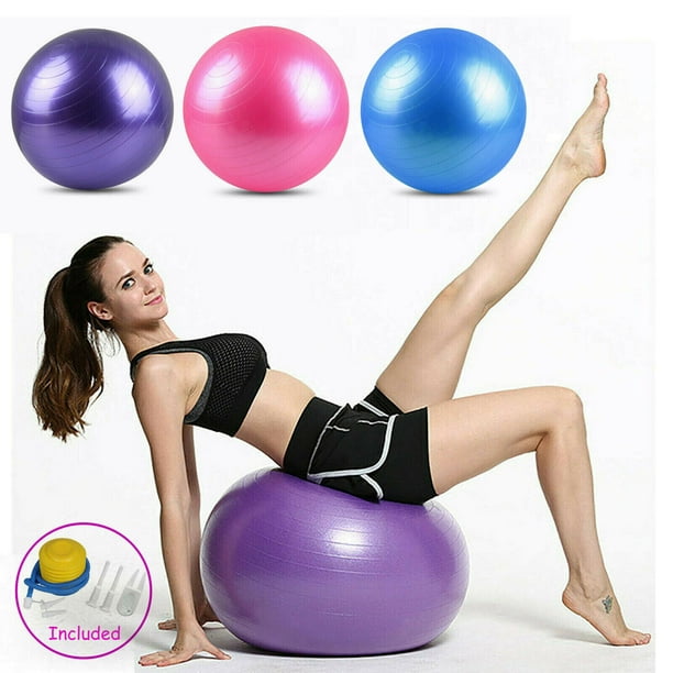 PUMP RED 75cm ANTI BURST YOGA EXERCISE GYM PREGNANCY SWISS FITNESS ABS BALL